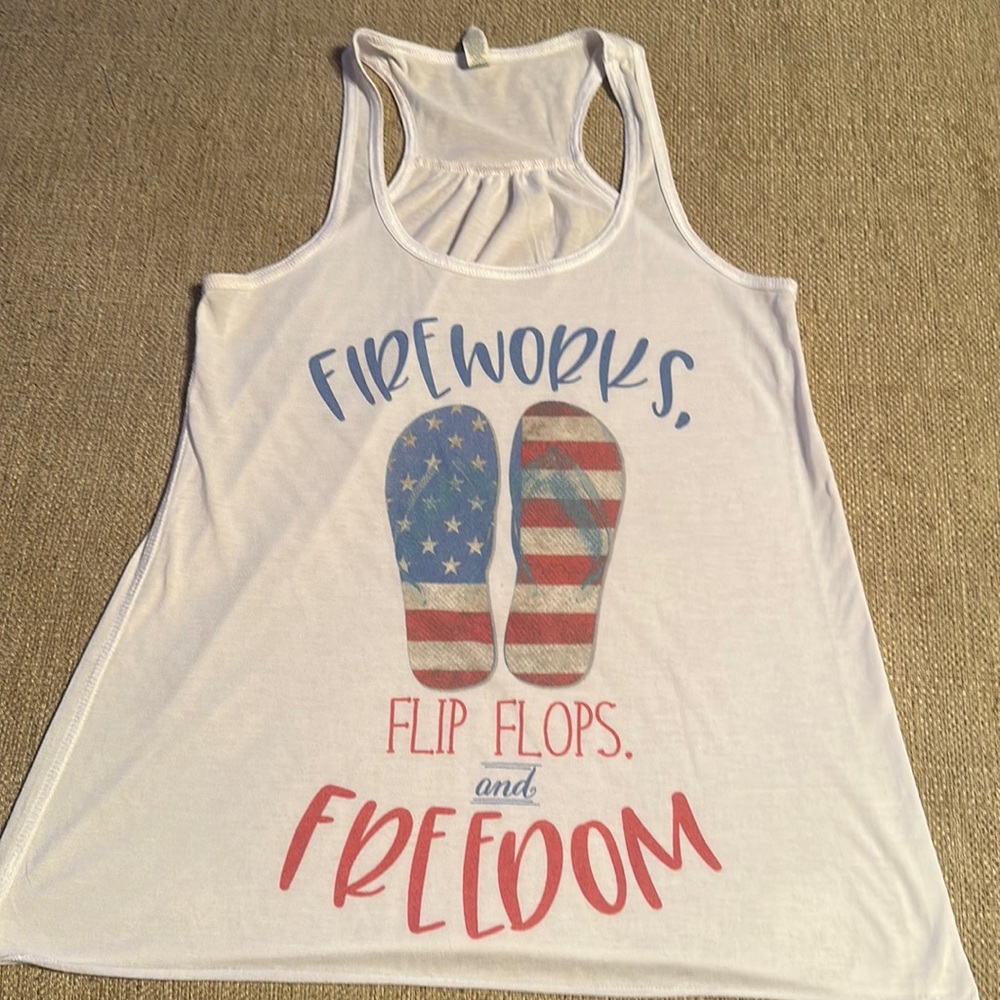 US American flag white tank top. 4th of July 💥 Size s